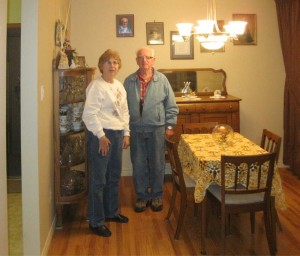 Fred and Mary-Lynn Raftis on their new hardwood floor in Arthur, Ontario
